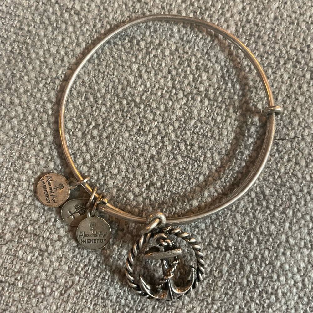 Alex and ani silver anchor bracelet